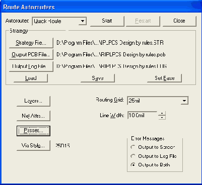 Окно трассировщика Quick Route